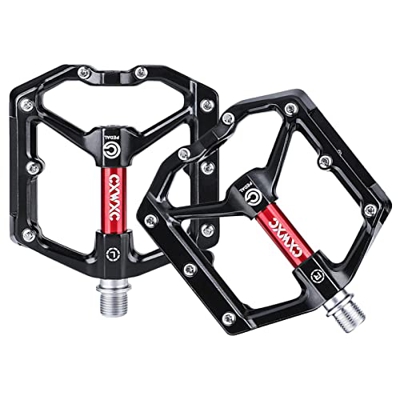 10 Pcs Pedale per Mountain Bike - Pedali Mountain Bike Antiscivolo - Pedali in lega piatta per bicicletta a piattaforma larga 9/16, pedali da ciclismo