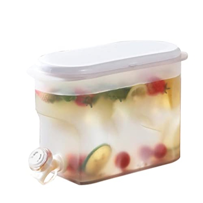 Distributore di bevande per bevande da 3,5 l/5 l con rubinetto | Contenitore per acqua per bevande fredde con rubinetto in frigorifero - Contenitore p