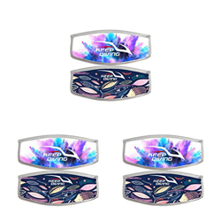 tieedhfu 3 Set di KEEP DIVING Maschera subacquea da 2 mm Fascia stampata Prevenzione del terremoto Resistenza all'usura pratico Attrezzatura da snorke en oferta