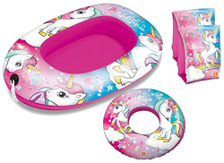 cm Set N 2 Accessori Mare Unicorno (Ciambella + CANOTTO + BRACCIOLI) en oferta