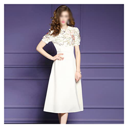 WALNUT Women Autumn Recamitine Dress Female Flow Party Floral (Color : A, Size : XL Code) en oferta