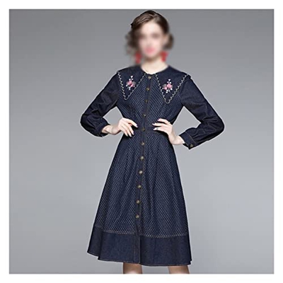 WALNUT Donne Autunno Denim Desid Shirt RACMATO Cocktail Party Femme (Color : A, Size : XXL Code)