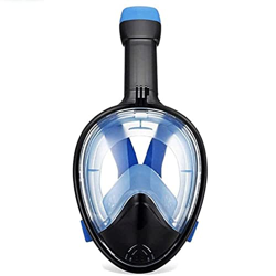 QHYXT Maschera da Snorkeling, Vista panoramica Maschera da Snorkeling a Pieno facciale Anti-Appannamento Anti-Perdita con Supporto per Fotocamera, Att en oferta