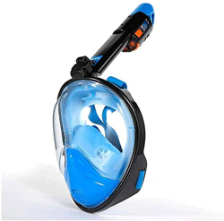QHYXT Maschera da Snorkeling Integrale, Vista panoramica a 180° Pieghevole Attrezzatura da Snorkeling Anti-Appannamento per Adulti con Supporto per Fo en oferta