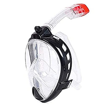 Maschera da snorkeling a pieno facciale, maschera da snorkeling con supporto per fotocamera rimovibile, set da snorkeling antiappannamento anti-perdit