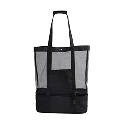 Borsa da picnic 2 in 1 con borsa da spiaggia a rete con cerniera grande picnic fresco staccabile borsa da spiaggia portatile isolata borsa da spiaggia en oferta