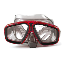 Occhiali Buceo Snórkel maschera Cristallo Policarbonato Adulto Regolabile Rosso (50039) precio