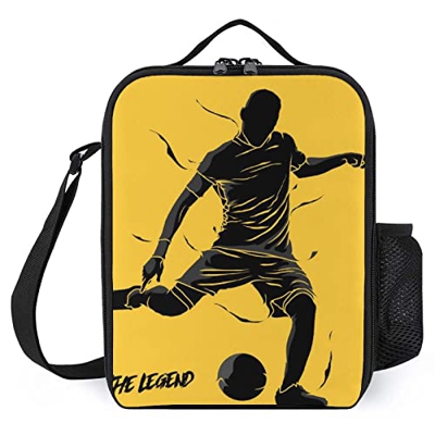 Borse Da Picnic Giocatore Sportivo Di Calcio Borsa Per Il Pranzo A Tenuta Stagna Borsa Per Il Pranzo Isolata Kit Per Il Pasto 25*20*8CM