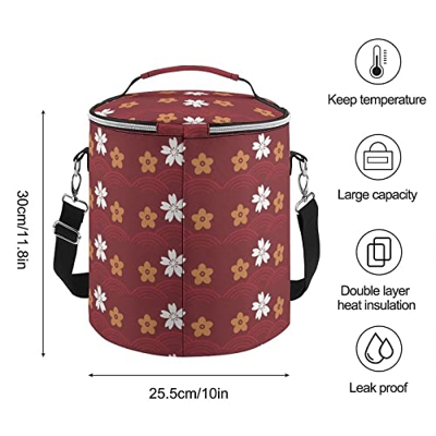 Joyyoq Grande Borsa del Ghiaccio Rotonda Borse Termiche Pieghevoli Isolate Borsa Termica per Pranzo Picnic Campeggio Tour in Spiaggia attività per Bar