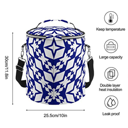 Joyyoq Borse Termiche - Impacco di Ghiaccio Rotondo da Picnic - Isolato E A Prova di Perdite - Tracolla - Facile da Pulire - Perfetto per Barbecue, Ca en oferta