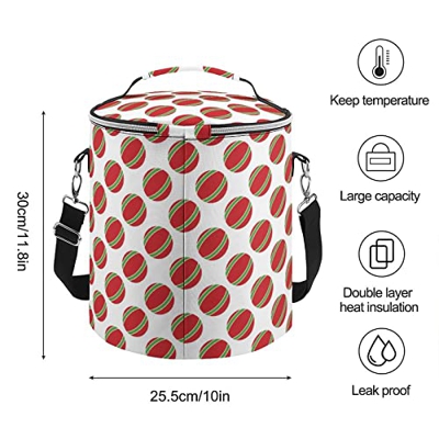 Joyyoq Impacco di Ghiaccio Rotondo Grande, Borsa Termica da Picnic Grande capacità Impermeabile per Campeggio/Barbecue/attività All'aperto in Famiglia