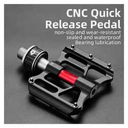 AIRAXE Pedale di Biciclette MTB Quick Release CNC Cuscinetto Sigillo a Prova di Pioggia 8,2 cm allargata al Pedale della Strada molibdeno cromata Non  precio