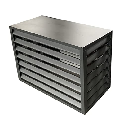 Schermo per recinzione del condizionatore d'aria Cremagliera del condizionatore d'aria per esterni - Copertura AC in alluminio antifurto - Schermo per