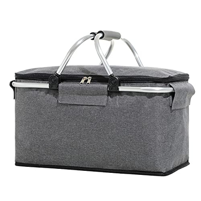 SWTOIPIG Cestino da Picnic Pieghevole, Borsa Termica Isolata Dispositivo di Raffreddamento Portatile Pieghevole a Perdite, Borsa della Spesa Kit da Pi