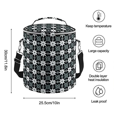 Joyyoq Borsa Termica Rotonda, Zaino Termico - Borsa Termica Isolata Zaino Borse Termiche Impermeabili di Grande capacità per Campeggio Escursionismo P