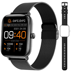 Smartwatch Donna Uomo per iPhone Xiaomi Samsung Fitness Trackers Orologio alla Moda con Cardiofrequenzimetro Monitoraggio del Sonno Cronometro Notific en oferta