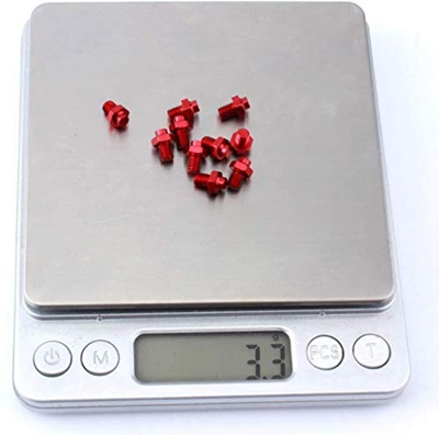 WJJ 10PCS Lega di Alluminio Raccordi Antiscivolo Chiodi for Pedali della Bicicletta di Mountain Highway Fisso Marcia (Red)
