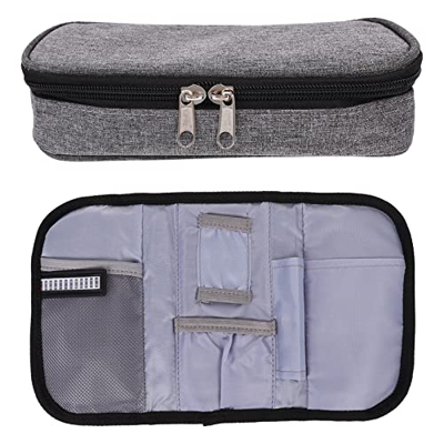 Healeved Sacca di Raffreddamento Insulina Insulina Travel Travel Borse per Refrigeratore Medico Portatile per Diabete Grigio