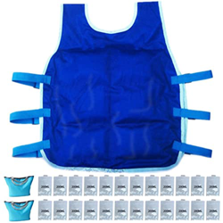 Gilet termico estivo per uomo e donna, con 24 sacchetti per ghiaccio, protezione solare ad alta temperatura, abbigliamento rinfrescante per ciclismo,  en oferta