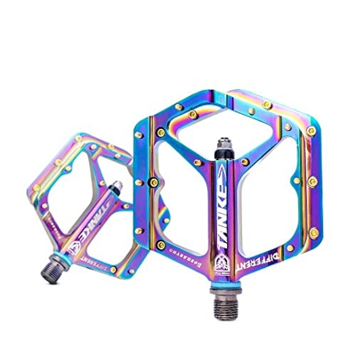Generic Pedali MTB Pedali for Biciclette in Lega di Alluminio Ultraleggero a Pedale colorato colorato MTB Road Bike Parts Cycling Road Pedali Flat MTB