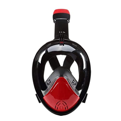 QHYXT Maschera da snorkeling pieghevole con vista panoramica completa maschera da snorkeling con supporto per fotocamera staccabile, set top asciutto 