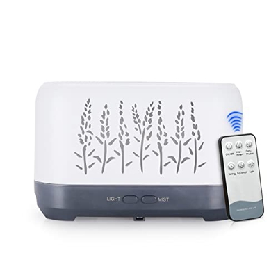 Diffusore di Aromi con Effetto Fiamma,Umidificatore Diffusore di Aroma Umidificatore d'Aria 2 in 1,Diffusore di aromi con venature del legno da 200 ml