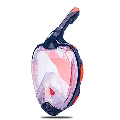 Spacmirrors Maschera da snorkeling pieghevole e facile da respirare, 180° panoramica anti-appannamento e a prova di perdite, per adulti e bambini
