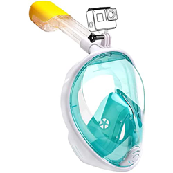Maschera da snorkeling panoramica a 180 gradi, design antiappannamento e a prova di perdite, supporto per fotocamera sportiva, maschera subacquea a re en oferta