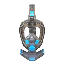 Nuoto/Maschera Subacquea Snorkel Full Face Ampia Vista Pieghevole Anti Nebbia Scuba Diving Mask per Nuoto Adulto Youth Snorkel,Blue,S/M en oferta