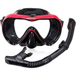 Set da snorkeling a secco, maschera subacquea antiappannamento, occhialini da immersione panoramici ad ampio campo, attrezzatura da snorkeling profess características
