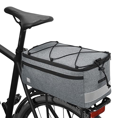 LANRU Borsa Termica del Tronco isolata,Borsa Termica per Bagagliaio isolata da 8 Litri Borsa per Borse Laterali Posteriori per Bici di Grande capacità