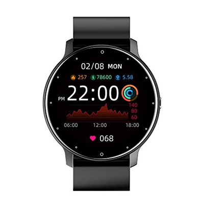 Smartwatch Uomo Orologio Fitness Contapassi Cardiofrequenzimetro da Polso Conta Calorie Impermeabile IP67 per Android iOS Notifiche Chiamate Messaggi 