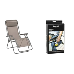 Lafuma Mobilier Rt2 Relax-Sedia a Sdraio reclinabile, Tessuto, Castagna, 114x68x87 cm & Vassoio portabicchieri per sedie a sdraio e Alu Cham/Alu Low,  características