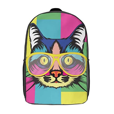 Zaino scuola per bambini Cool Animals Zaino classico Zaino per campeggio, escursionismo, passeggiate, ciclismo （42x30x13cm) Zaino 3D Cool