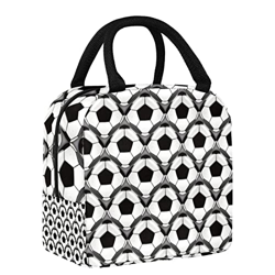 Borsa termica per il pranzo con palline da calcio astratte, impermeabile, a prova di perdite, grande borsa per la preparazione dei pasti, per adolesce características