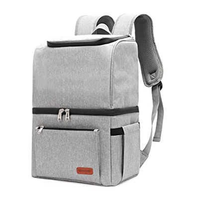 LANGWEI Zaino Termico per Uomo, Borsa Termica Morbida Isolante A Prova di Perdite Impermeabile, Zaino Leggero per Ghiacciaia per Pesca Shopping Campeg