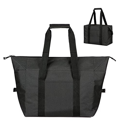LIZHOUMIL Borsa termica termica pieghevole da picnic, borsa termica portatile, in tessuto Oxford, con grande capacità, per acquisti da campeggio, colo