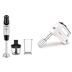 Moulinex Dd6578 Quickchef 2In1 Frullatore A Immersione, Tecnologia Powelix, 2 Accessori & Hm3101 Quick Mix Sbattitore Elettrico Con Fruste E Ganci Imp características