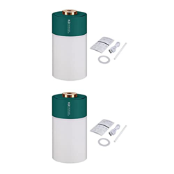 Allayu 2 Set di Umidificatore d'aria con luce notturna 300ML Aroma Olio essenziale Diffusore d'acqua Nebulizzatore Ornamento Fornitura Soggiorno en oferta