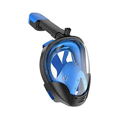Maschera da snorkeling, maschera da snorkeling a pieno facciale con supporto per fotocamera, maschera da immersione con design antiappannamento e anti características