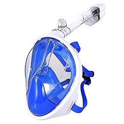 Spacmirrors Maschera da Snorkeling in Silicone Integrale, Snorkel panoramico a 180° Full Dry Lente antiappannamento UV400, Sistema di respirazione del precio