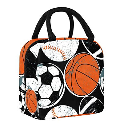 Borsa termica termica per il pranzo, per palloni sportivi, da calcio, da baseball, da basket, per adolescenti, ragazze, donne, a prova di perdite, imp