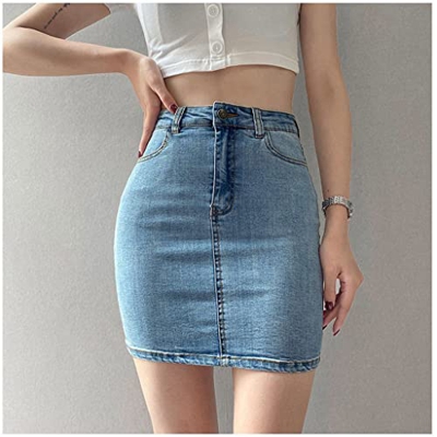 WALNUT Summer Skirt Women Women Fashion High Wile Bodycon Gonfie a Matita Mini Elegante Gonna Magica magra (Color : A, Size : XS)