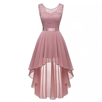 WALNUT Summer Elegant Women Abito Formale in Pizzo Swallowtail all'Uncinetto Estivo Grande Abito Maxi for Abiti da Festa for Matrimoni (Color : Pink, 