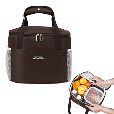 Generic Borsa Termica Laterale Morbida - Borsa a Prova di perdite isolata Portatile | Frigorifero Portatile da Viaggio per Fare la Spesa, Campeggio, K