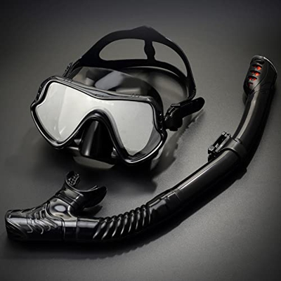Winvacco Maschera Snorkeling per, Anti-Fog Pieghevole Dry Top Maschera Subacquea Set per Immersioni e Nuoto Liberi,H