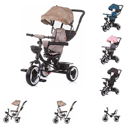 Chipolino 3 in 1 Triciclo Jazz Sedile Reversibile Maniglia Spinta Regolabile, colorazione:Beige precio