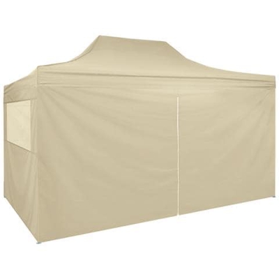 Tenda Pieghevole Pop-Up 4 Pareti Laterali 3x4,5 m Colore Bianco