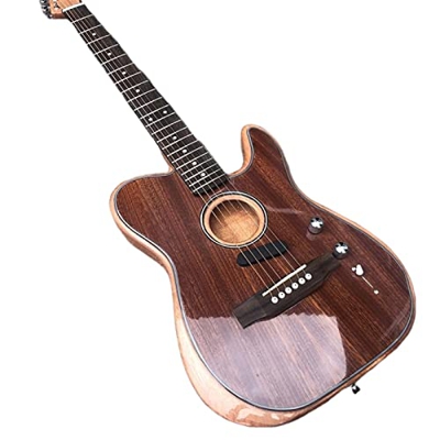 AURH Chitarra Elettrica, Chitarra Acustica, Chitarra A Doppio Scopo, Tastiera di Palissandro, Ponte di Palissandro XIXINYA (Color : Guitar, Size : 41 