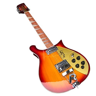12 Stringa Chitarra Elettrica Lacca Rossa con Le Chitarre A Corda d'Acciaio Acustico in Oro XIXINYA (Color : Guitar, Size : 40 Inches)
